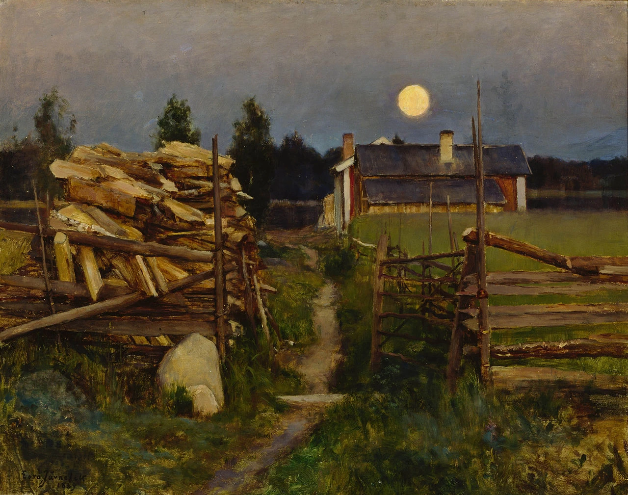 Eero Järnefelt - La luna di una notte d'estate, Ateneum, Kluuvi, Helsinki
